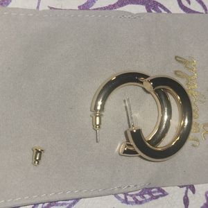 14k gold plated 925 hoop earrings